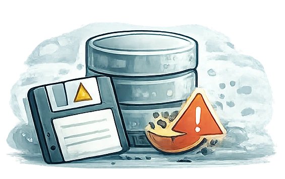 Perte de données informatiques due à une absence de sauvegarde fiable