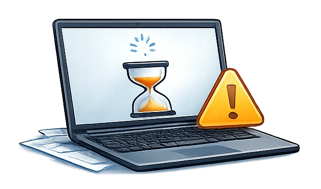 Ordinateur lent ou en panne empêchant l’accès aux logiciels et aux documents