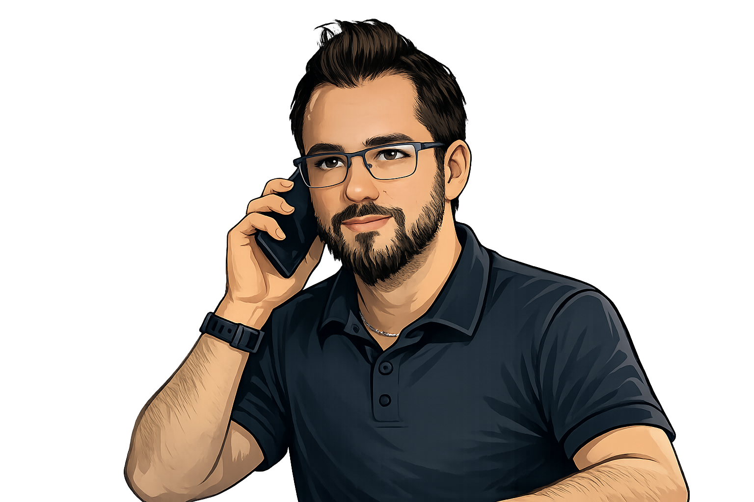 Technicien informatique répondant à un client pour résoudre un problème informatique